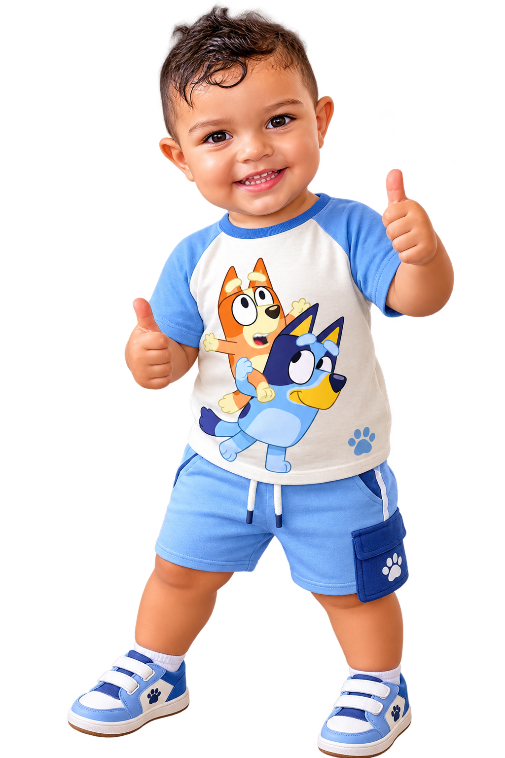 Samuel sorrindo e comemorando seus 2 anos